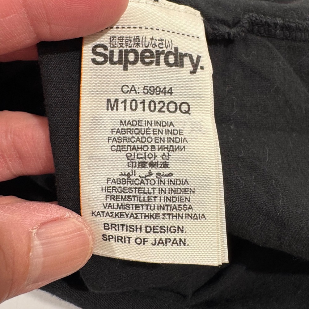 Superdry Dress T-Shirt Women XXL Black Orange Label Crew Neck M10102OQ - Picture 6 of 7